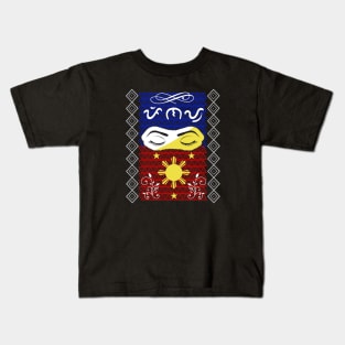 Philippine Flag Sun / Baybayin word Pinay (Filipina) Kids T-Shirt